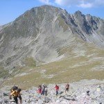 Peleaga peak seen from Papusa peak