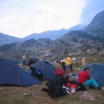 camping site at Bucura lake in Retezat mountains