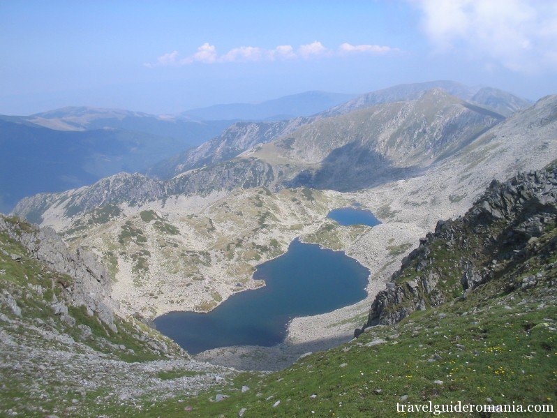 view with two of Retezat mountains lakes Travel guide of Romania