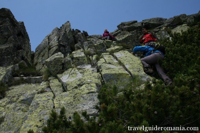 climbing at Close gates ridge in Retezat mountains climbing at Close gates ridge in Retezat mountains