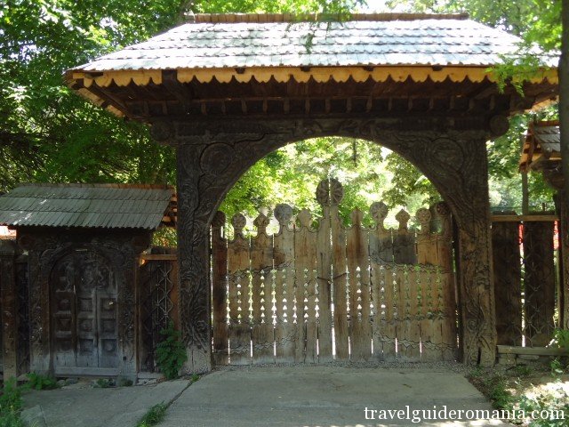 romanian traditional wooden gate from Maramures area
