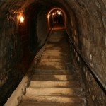 Entrance in the Roman galleries museum – at Rosia Montana