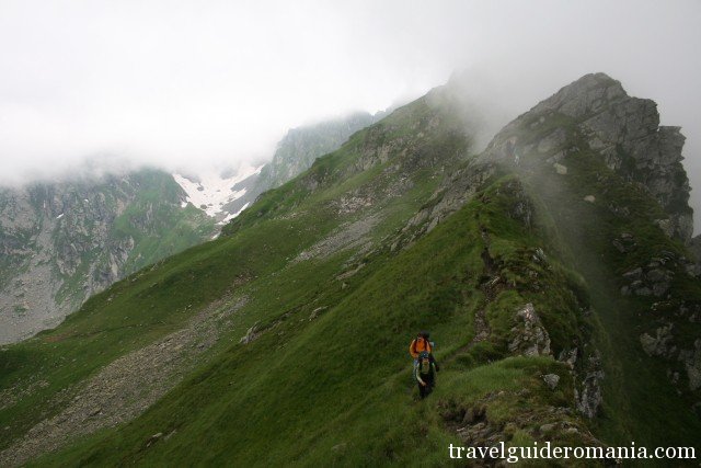 Trail in Fagaras mountains - Hiking in Romania