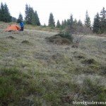 camping at the foothills of Rodnei mountains