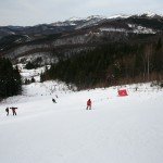 Black slope at Cavnic ski resort