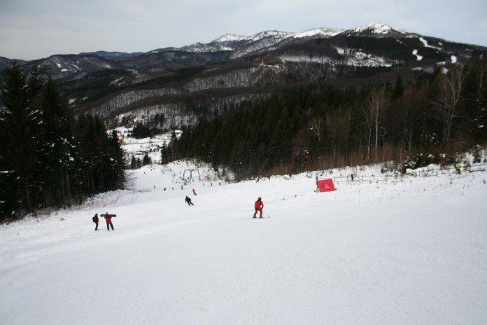 Black slope at Cavnic ski resort Cavnic ski resort