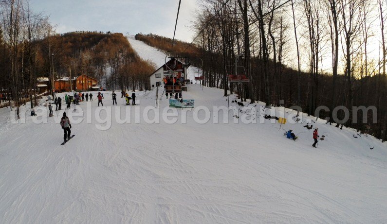 Upper side of the slopes at Suior ski resort