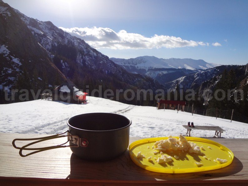 breakfast on the sheepfold`s verandah