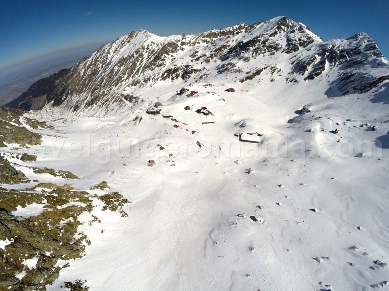 Balea glacier cirque in the central side of Fagaras Mountains Balea glacier cirque in the central side of Fagaras Mountains