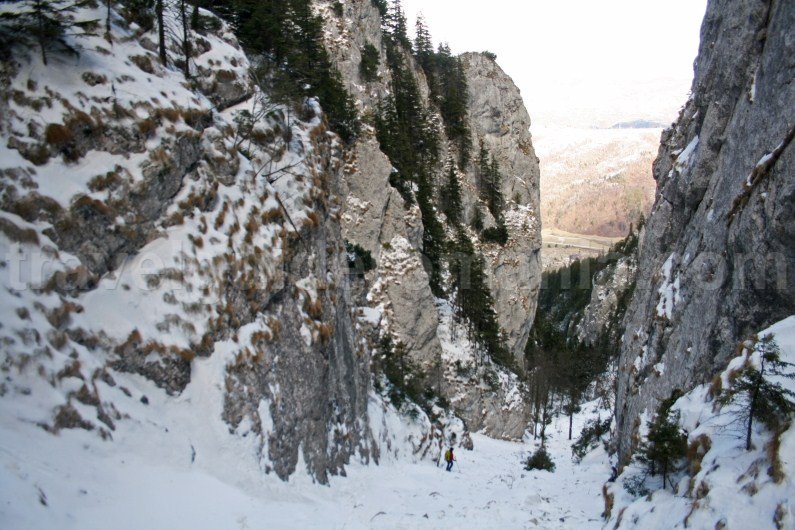 Crapaturii gorges in winter - Piatra Craiului Mountains
