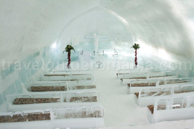 Ice church at Balea Lac - Fagaras Mountains Ice church at Balea Lac - Fagaras Mountains