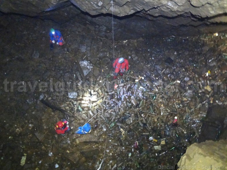 At the base of Campeneasca's waterfall