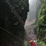 Second pitch of Cheia Rea Canyon- Bihor Mountains