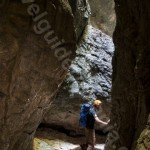 Tourist in Cetatile Radesei Cave