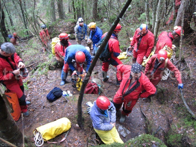 Cavers preparing entering in a cave