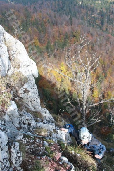 Progression in via ferrata route - Arieseni - Vartop