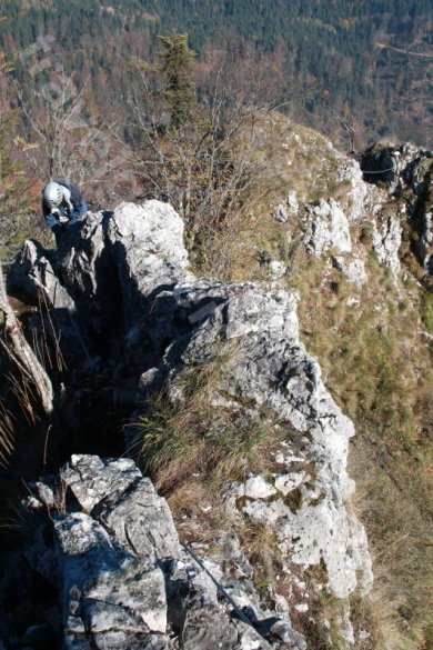 Via ferrata track in Apuseni Mountains