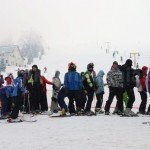 Winter sports lovers at Straja ski resort