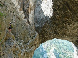Via Ferrata route in Turda Gorge Via ferrata in Turda Gorge