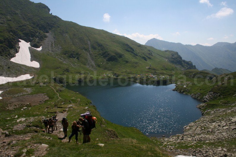 Camping sites in Fagaras Mountains - Capra lake