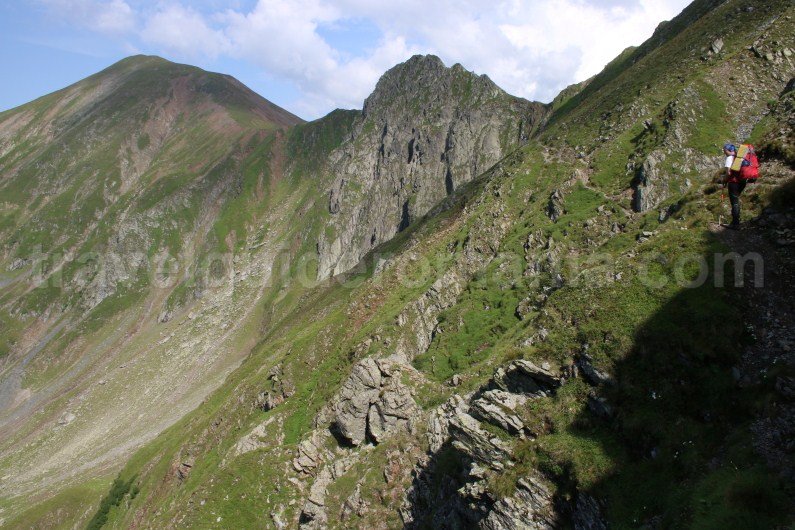 Crossing the Ridge of Fagaras Mountains - between Peak Garbova and Lake Avrig