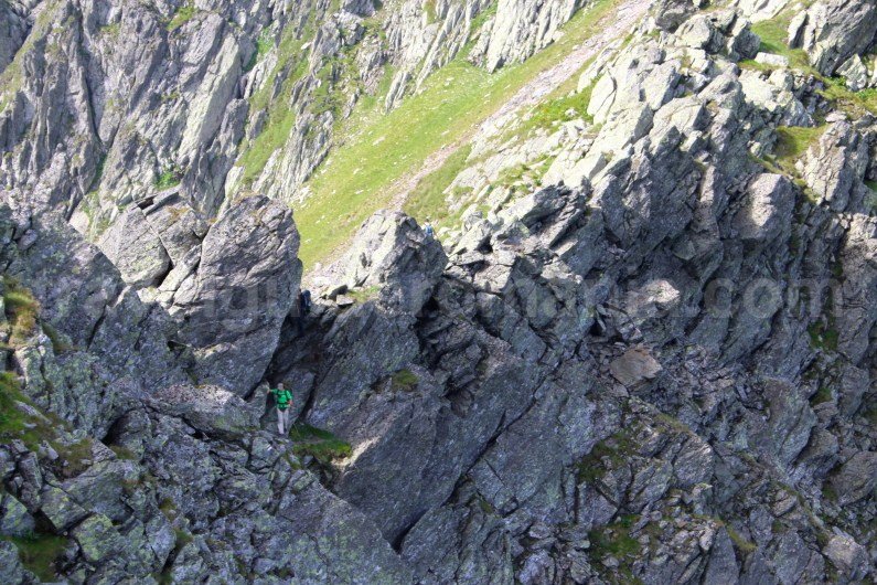 Difficult passages crossing the Ridge of Fagaras Mountains - Custura Saratii Ridge
