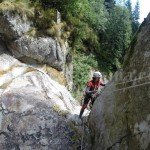 Fixing the rope in Marii Valley – Retezat Mountains – Romania