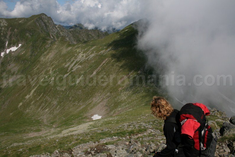 The ridge of Fagaras Mountains - stage from Lake Capra to Vistea refuge