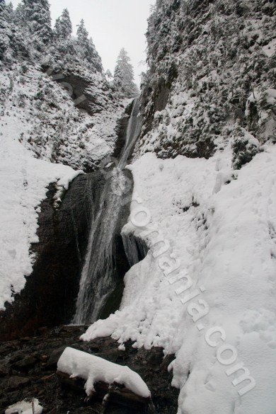 Duruitoarea waterfall in Ceahlau Mountains