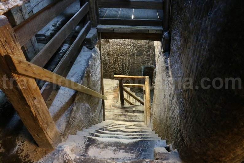 Descending into Turda Salt Mine - Romania