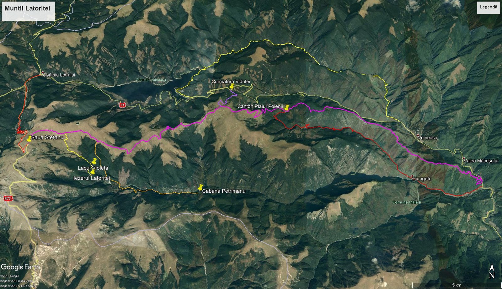 latoritei mountains map strategic road mountain-biking