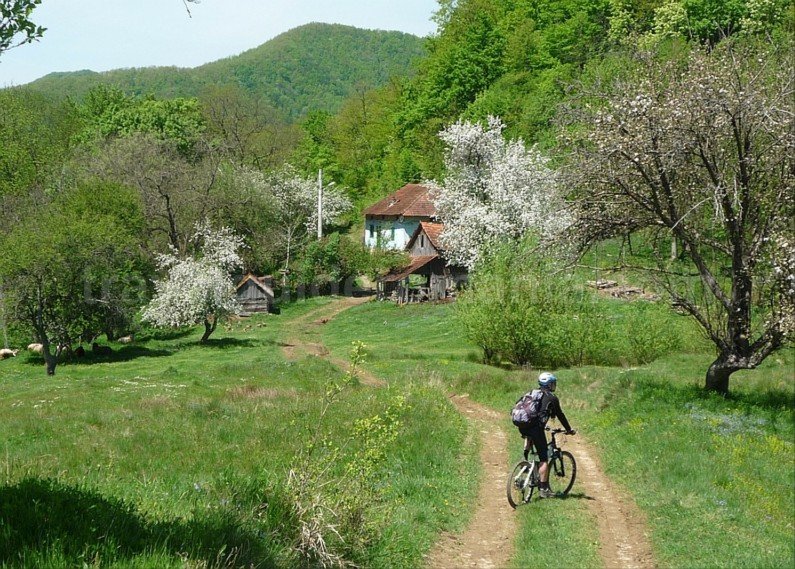 czech village Banat Mountains mountain biking