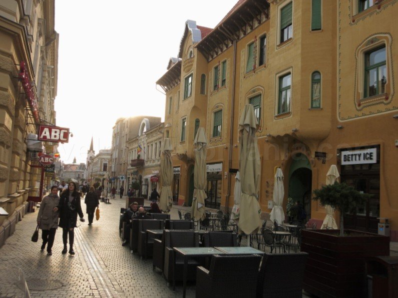 Republicii street Oradea Romania